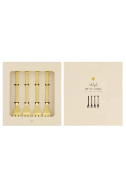 ZUSSS set van 4 vorkjes hartje