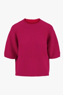 ZUSSS trui met boothals roze rood