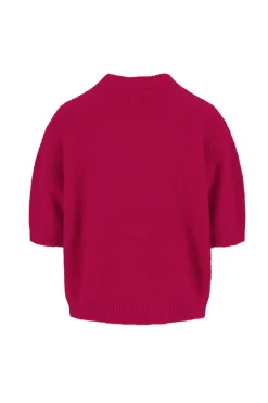 ZUSSS trui met boothals roze rood