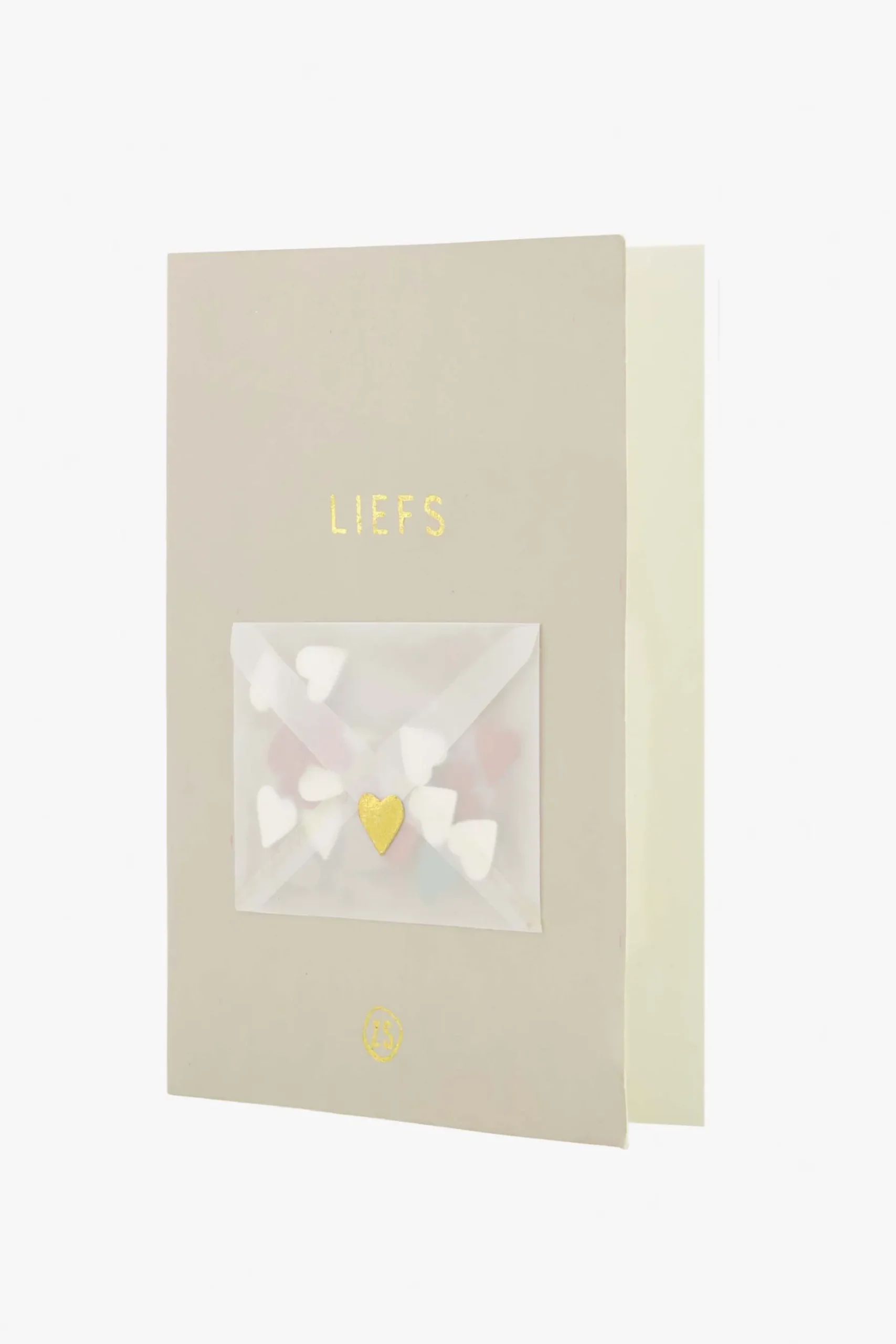 ZUSSS wenskaart liefs met hartjes confetti
