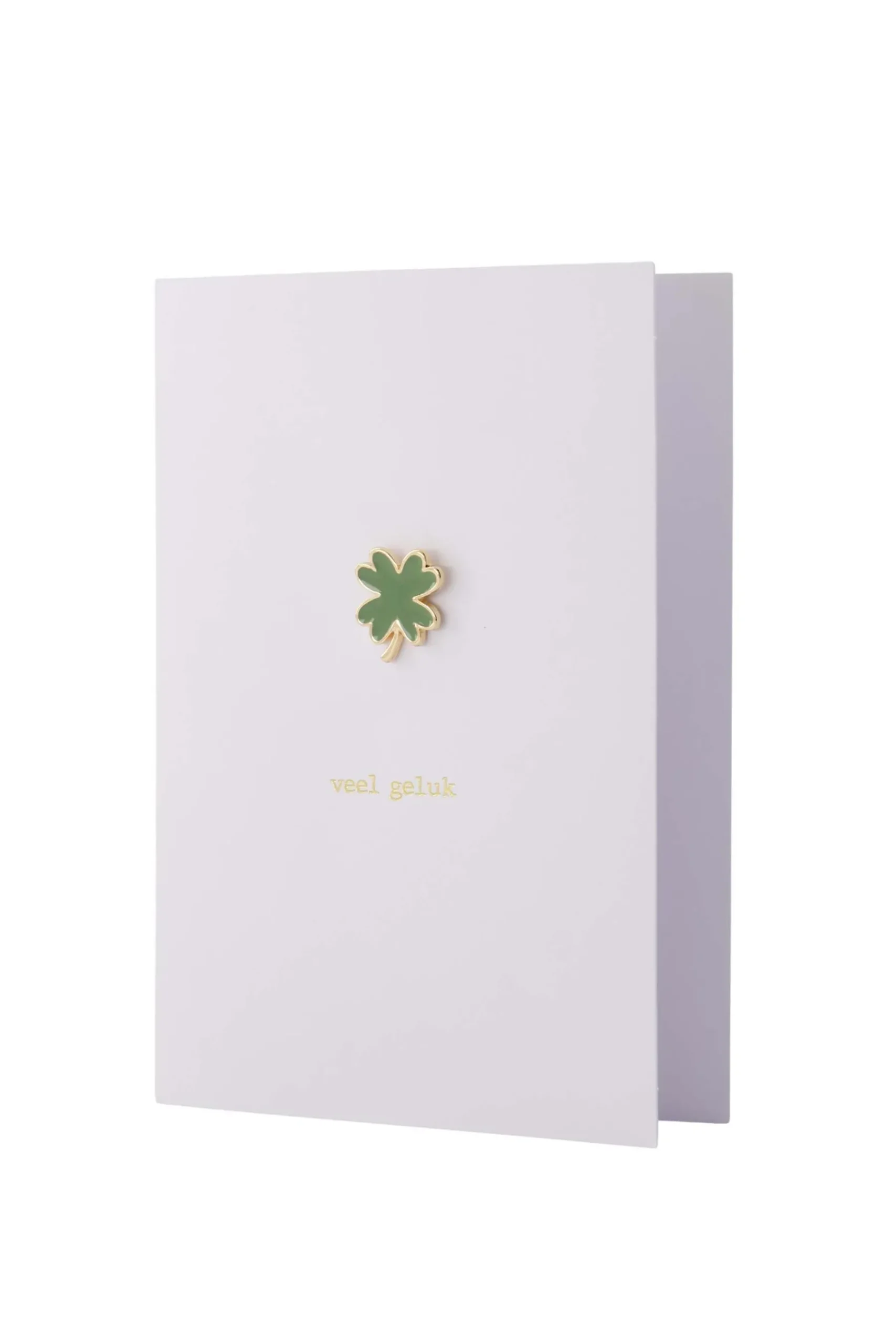 ZUSSS wenskaart met broche veel geluk
