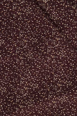 ZUSSS wikkeljurk met print chocoladebruin
