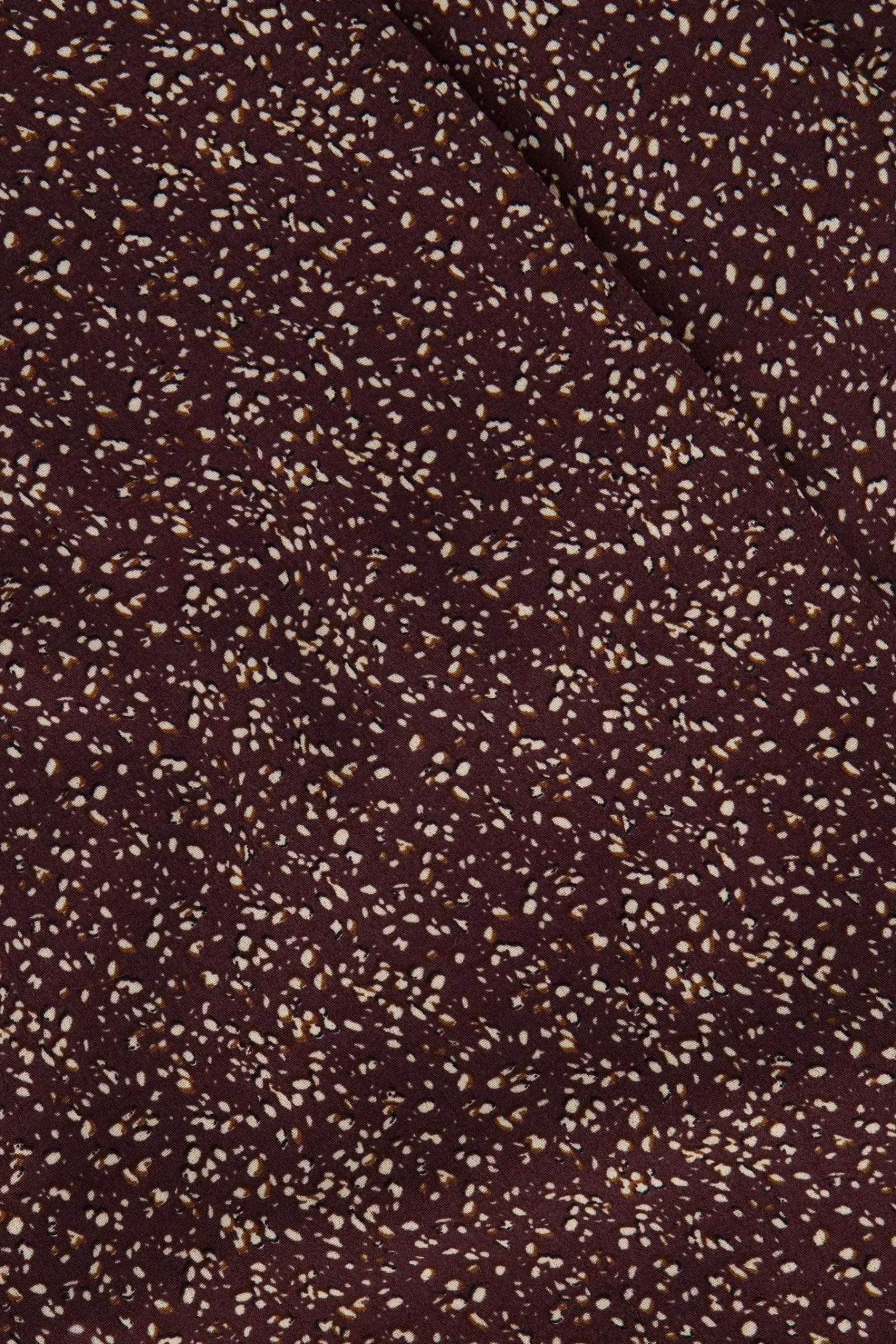 ZUSSS wikkeljurk met print chocoladebruin